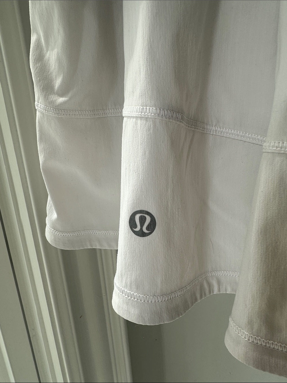 Lululemon Pace Rival Skirt White Classic Ruffles Tennis Running Yoga Size 12 - Picture 5 of 16